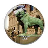 USA America The Art Institute of Chicago 3D Fridge Magnet Crystal Glass