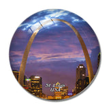 USA America The Gateway Arch St. Louis 3D Fridge Magnet Crystal Glass