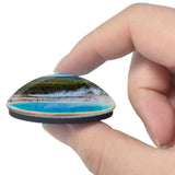 USA America The Grand Prismatic Spring-Canyon Area 3D Fridge Magnet Crystal Glass