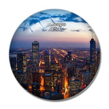 USA America The Magnificent Mile Chicago 3D Fridge Magnet Crystal Glass