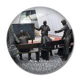 USA America The National WWII Museum New Orleans 3D Fridge Magnet Crystal Glass