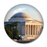 USA America Thomas Jefferson Memorial Washington 3D Fridge Magnet Crystal Glass