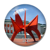 USA America Toledo Museum of Art 3D Fridge Magnet Crystal Glass