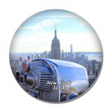 USA America Top of the Rock New York 3D Fridge Magnet Crystal Glass