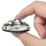 USA America United States Capitol Washington 3D Fridge Magnet Crystal Glass
