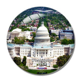 USA America United States Capitol Washington 3D Fridge Magnet Crystal Glass