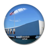 USA America USS Arizona Memorial Honolulu Hawaii 3D Fridge Magnet Crystal Glass