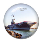 USA America USS LEXINGTON Corpus Christi 3D Fridge Magnet Crystal Glass