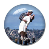 USA America USS Midway Museum San Diego 3D Fridge Magnet Crystal Glass