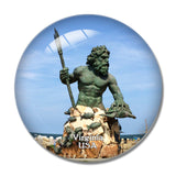 USA America Virginia Beach Boardwalk 3D Fridge Magnet Crystal Glass