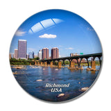 USA America Virginia Museum of Fine Arts Richmond 3D Fridge Magnet Crystal Glass