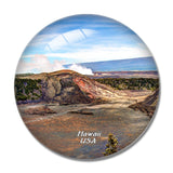 USA America Volcanoes National Park Hawaii 3D Fridge Magnet Crystal Glass