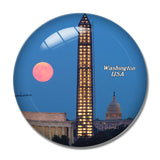 USA America Washington Monument National Mall Washington 3D Fridge Magnet Crystal Glass