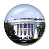USA America White House Washington 3D Fridge Magnet Crystal Glass