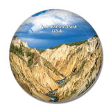 USA America Yellowstone Lake 3D Fridge Magnet Crystal Glass