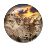 America USA Mount Rushmore Washington 3D Fridge Magnet Crystal Glass