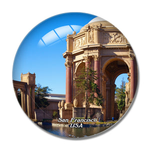 America USA Palace Of Fine Arts San Francisco 3D Fridge Magnet Crystal Glass