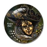 Carneval Mask Venice 3D Fridge Magnet Crystal Glass