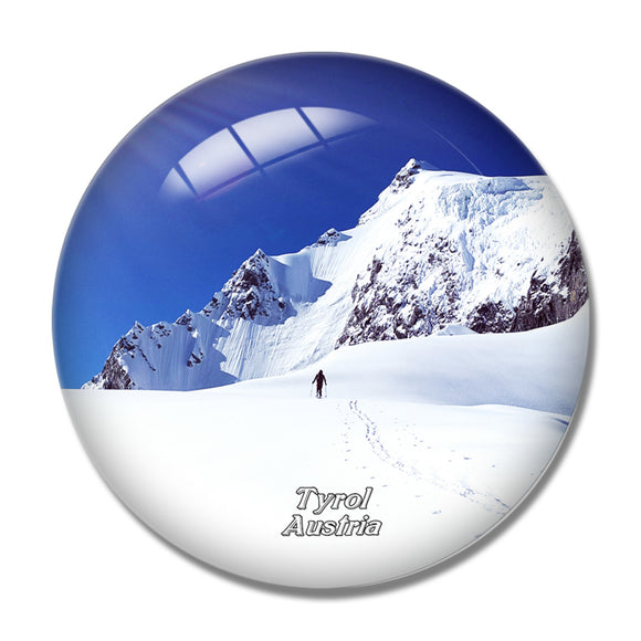 Austria St. Anton Ski Resort Tyrol 3D Fridge Magnet Crystal Glass