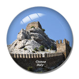 Fortress Genoa Italy 3D Fridge Magnet Crystal Glass
