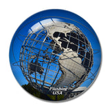 Globe Flushing 3D Fridge Magnet Crystal Glass