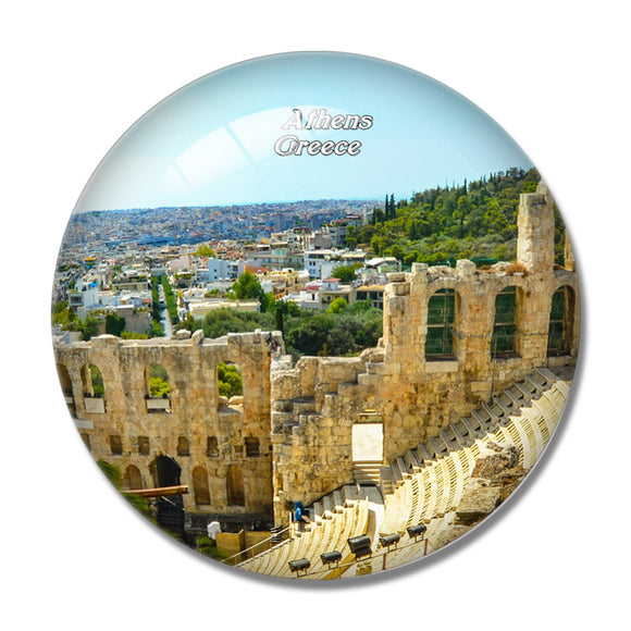 Greece Acropolis Museum Athens 3D Fridge Magnet Crystal Glass