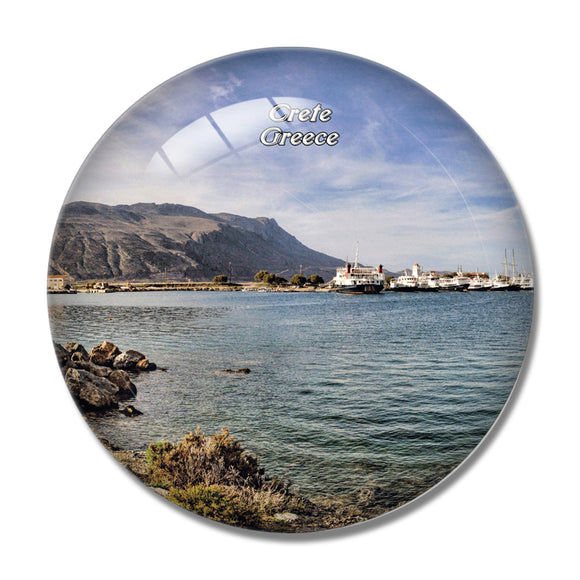 Greece Balos Lagoon Kissamos, Crete 3D Fridge Magnet Crystal Glass