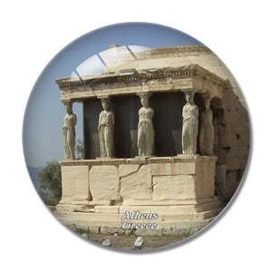 Greece Caryatids Erechtheion Athens 3D Fridge Magnet Crystal Glass