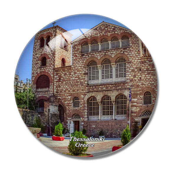 Greece Church of Agios Dimitrios Thessaloniki 3D Fridge Magnet Crystal Glass