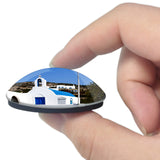 Greece Church Parikia 3D Fridge Magnet Crystal Glass