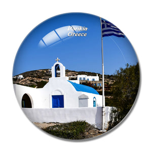 Greece Church Parikia 3D Fridge Magnet Crystal Glass