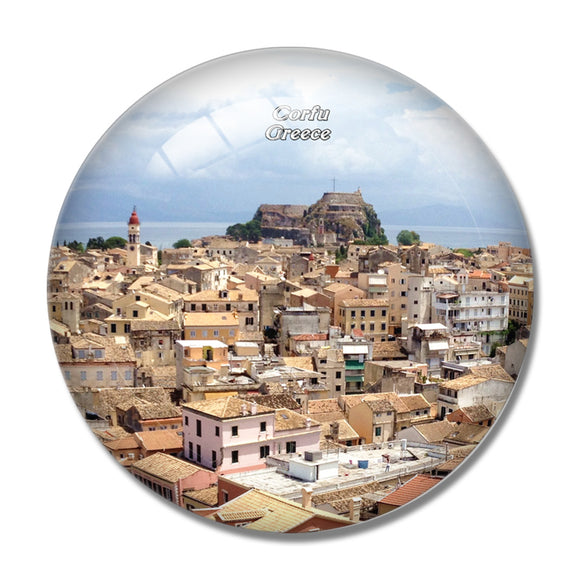 Greece Corfu 3D Fridge Magnet Crystal Glass