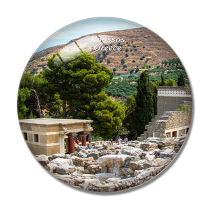 Greece Crete Knossos 3D Fridge Magnet Crystal Glass