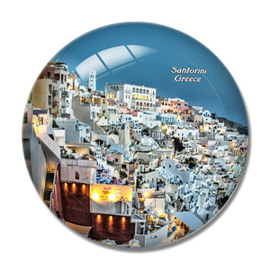 Greece Fira Santorini 3D Fridge Magnet Crystal Glass