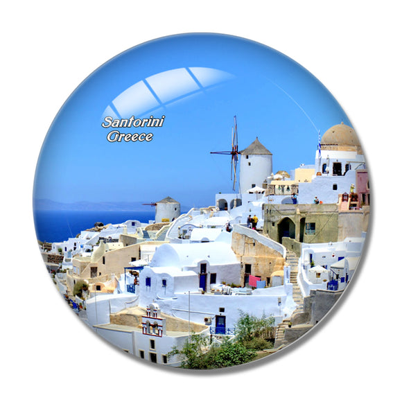 Greece Imerovigli Santorini 3D Fridge Magnet Crystal Glass