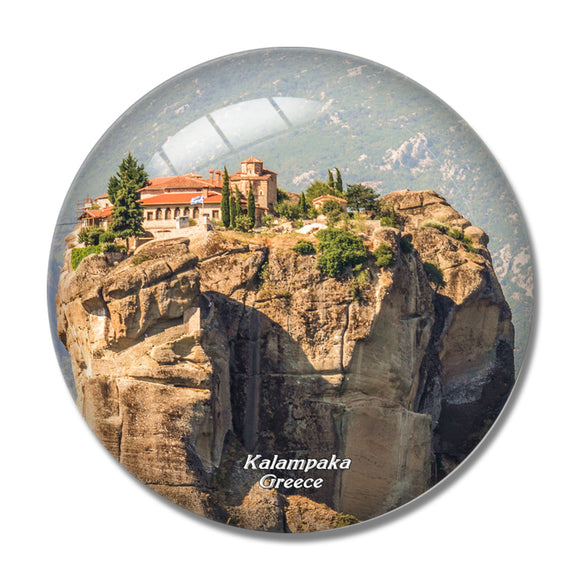 Greece Kalampaka 3D Fridge Magnet Crystal Glass