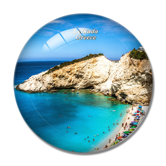 Greece Lefkada 3D Fridge Magnet Crystal Glass