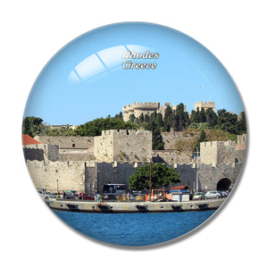 Greece Medieval  Rhodes 3D Fridge Magnet Crystal Glass