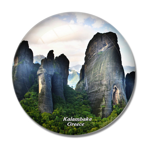 Greece Meteora Kalambaka 3D Fridge Magnet Crystal Glass