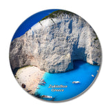 Greece Navagio Beach Shipwreck Cliff Zakinthos 3D Fridge Magnet Crystal Glass