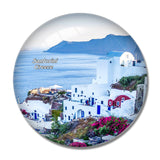 Greece Oia Santorini 3D Fridge Magnet Crystal Glass