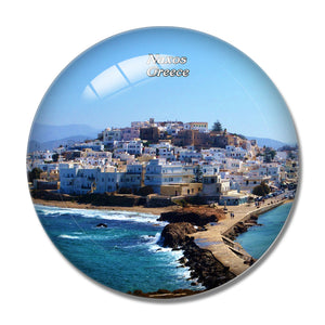 Greece Old Town Naxos 3D Fridge Magnet Crystal Glass