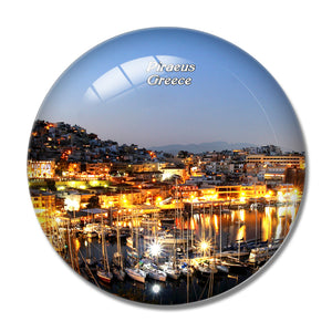 Greece Piraeus 3D Fridge Magnet Crystal Glass