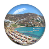 Greece Platis Gialos Beach Mykonos 3D Fridge Magnet Crystal Glass