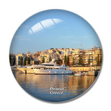 Greece Port of Piraeus 3D Fridge Magnet Crystal Glass