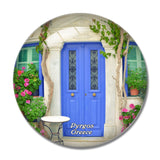 Greece Pyrgos Santorini 3D Fridge Magnet Crystal Glass