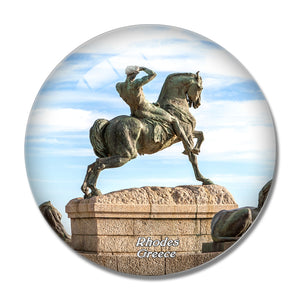 Greece Rhodes Memorial 3D Fridge Magnet Crystal Glass