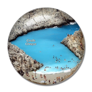 Greece Seitan Limania Beach Crete 3D Fridge Magnet Crystal Glass