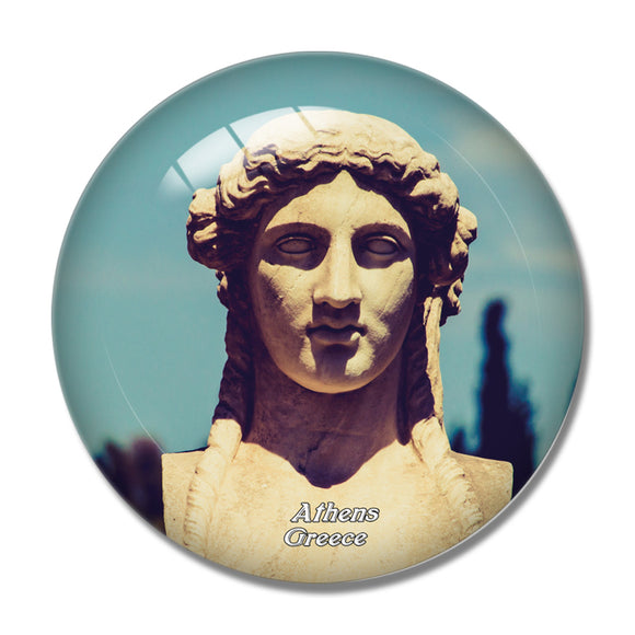 Greece Statue Athens 3D Fridge Magnet Crystal Glass