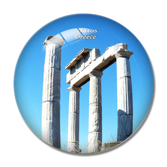 Greece Temple of Demeter Naxos 3D Fridge Magnet Crystal Glass